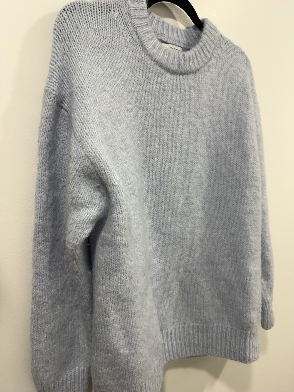 Zara Light Blue Soft Fuzzy Crewneck Sweater - Picture 4 of 4